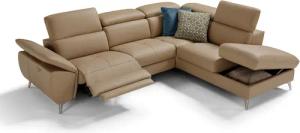 moebeloutlet.de Ecksofa Zürich Ledersofa, mit Relaxfunktion