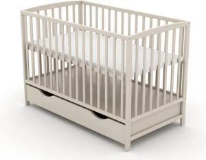 Baby-Delux Babybett MIlo Taupe Bettkasten Schutzgitter