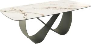 DELIFE Esstisch Edge, Boot Keramik Calacatta