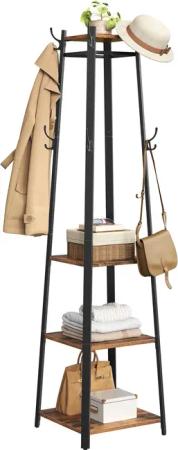 VASAGLE Garderobenständer Kleiderständer, 8 Haken, 43x43x180