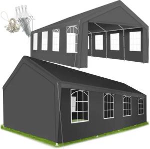 tectake Pavillon Partyzelt, mit 4 Seitenteilen,