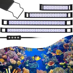 Clanmacy LED Aquariumleuchte 35-105cm LED Aquarium-Beleuchtung,