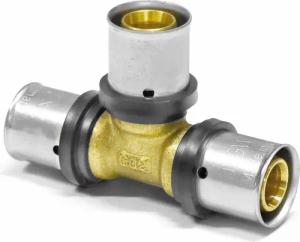 qpool24 Pressfitting, Pipetec Press-T-Stück allseitig für