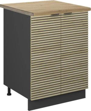 Vicco Unterschrank Fame-Line, Eiche Paneel/Anthrazit, 60