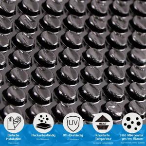Feel2Home Pool-Abdeckplane Solarfolie Schwarz Bodenplane Solarheizung