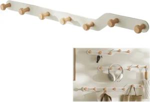 NUODWELL Garderobenleiste Weiß Garderobenhaken wand, Garderobenleiste