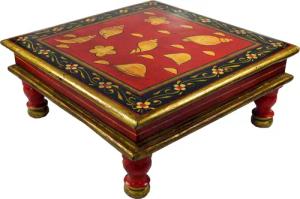 Guru-Shop Couchtisch Bemalter kleiner Tisch, Minitisch,