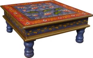 Guru-Shop Couchtisch Bemalter kleiner Tisch, Minitisch,