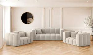 Kaiser Möbel Loungeset Sofagarnitur 2+1+1 Couchgarnitur
