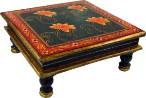 Guru-Shop Couchtisch Bemalter kleiner Tisch, Minitisch,