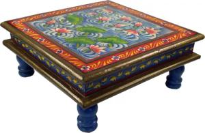 Guru-Shop Couchtisch Bemalter kleiner Tisch, Minitisch,