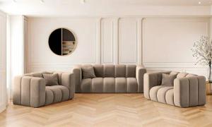 Kaiser Möbel Loungeset Sofagarnitur 2+1+1 Couchgarnitur