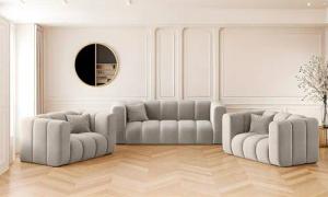 Kaiser Möbel Loungeset Sofagarnitur 2+1+1 Couchgarnitur
