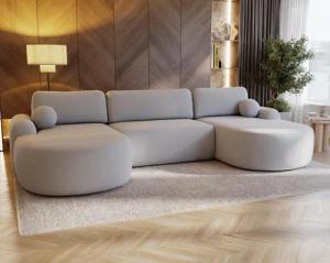Compleo Ecksofa Design U-Form Ecksofa Bouclé,