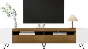 Merax Lowboard Landhaus Altholzoptik, Fernsehtisch TV