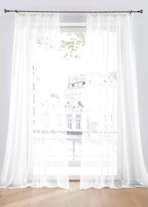 DecoHome24 Gardine Voile 2-teiliges Vorhänge Set,