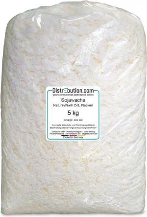 DistrEbution Bastelnaturmaterial Sojawachs C-3 Flocken Naturwachs