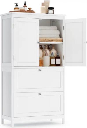VASAGLE Badkommode Badezimmerschrank, mit 2 Türen