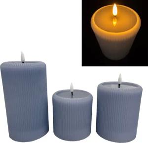 Online-Fuchs LED-Kerze 3 moderne LED Stumpenkerzen