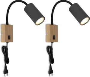 bmf-versand Wandleuchte Wandleuchten mit Kabel 2er