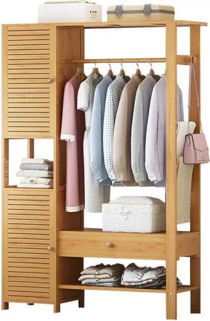 WAOHO Kleiderständer Kleiderschrank, Kleiderständer mit Schrank