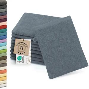 ZOLLNER Waschlappen, (10-St), dauerhaft strahlende Farben,