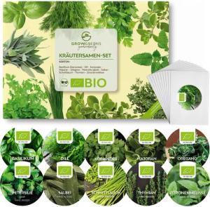 Growgreens Kräutersamen BIO Kräutersamen Set -