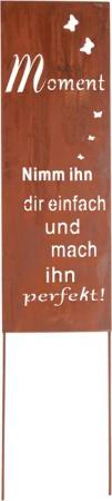 UNUS GARDEN Gartenstecker Roststecker Schild Spruch