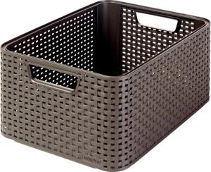 Curver Aufbewahrungskorb, Rattan Style Mehrzweckbehälter Korb