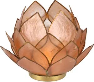 Guru-Shop Windlicht Lotus Teelicht Muschel 14*10