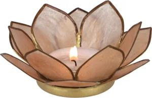 Guru-Shop Windlicht Lotus Teelicht Muschel 11*4