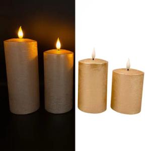 Online-Fuchs LED-Kerze - 4er Set metallic