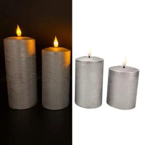 Online-Fuchs LED-Kerze - 4er Set metallic