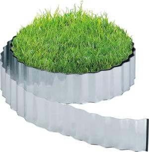 relaxdays Rasenkante Rasenkante 12m aus Metall