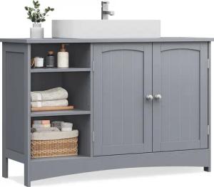 VASAGLE Waschbeckenunterschrank Unterschrank Badezimmerschrank extra lang,