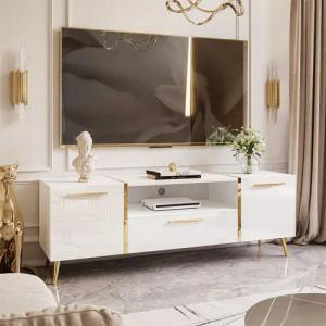 yourhouse24 Lowboard TV ONYX goldenen Beinen