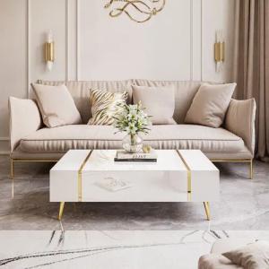 yourhouse24 Couchtisch ONYX auf goldenen Beinen