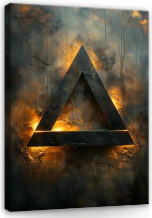 Wallarena Leinwandbild Abstrakt Loft Industrial Gold