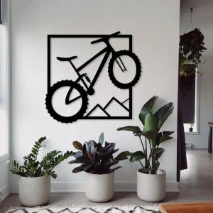 WoodFriends Wandbild aus Holz Mountainbike BMX
