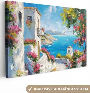 OneMillionCanvasses® Leinwandbild Landschaft - Blumen -
