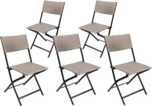 BRUBAKER Campingstuhl Toskana - Polyrattan Klappstuhl
