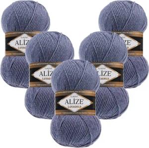 Alize 5 x ALIZE Lanagold Häkelwolle,