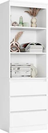 Homfa Hochschrank Bücherregal Bücherschrank mit 3
