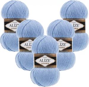 Alize 5 x ALIZE Lanagold Häkelwolle,