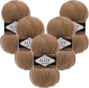 Alize 5 x ALIZE Lanagold Häkelwolle,