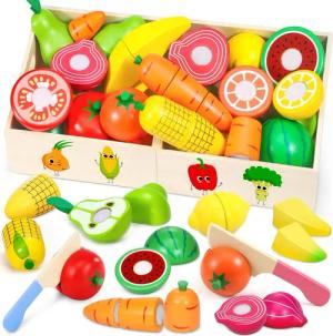 POPOLIC Spiellebensmittel Kinderküche ZubehöR Holz -