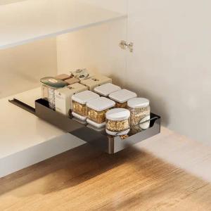 GarveeMore Küchenorganizer-Set Creperture-Teleskopauszug Ausziehbarer Schrank-Organisator Pantry