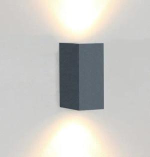 TRANGO LED Außen-Wandleuchte, 8011-SAL IP44 Alu