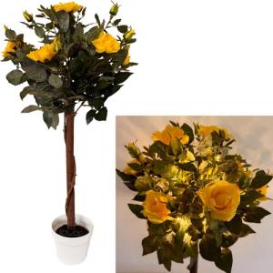Kunstpflanze Rosenbaum mit LED-Beleuchtung - Künstliche