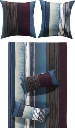 REDBEST Bettwäsche Bettwäsche, Mako-Satin, Satin Streifen